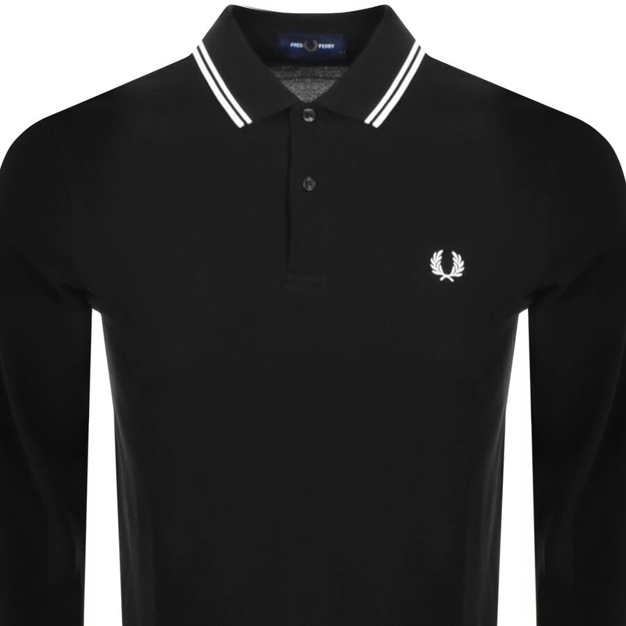 Fred Perry Twin Tipped Long Sleeved Polo Black | Mainline Menswear ca